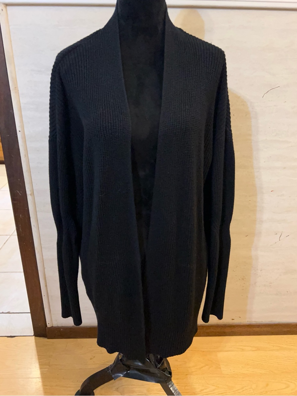 Lululemon Cashlu Sweater Wrap Black Cashmere blend Women's